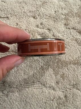 Hermes Orange Dot Pattern Bangle Bracelet